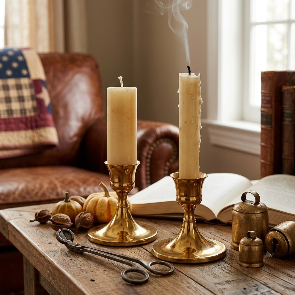 Elegant European Vintage Metal Candle Holder