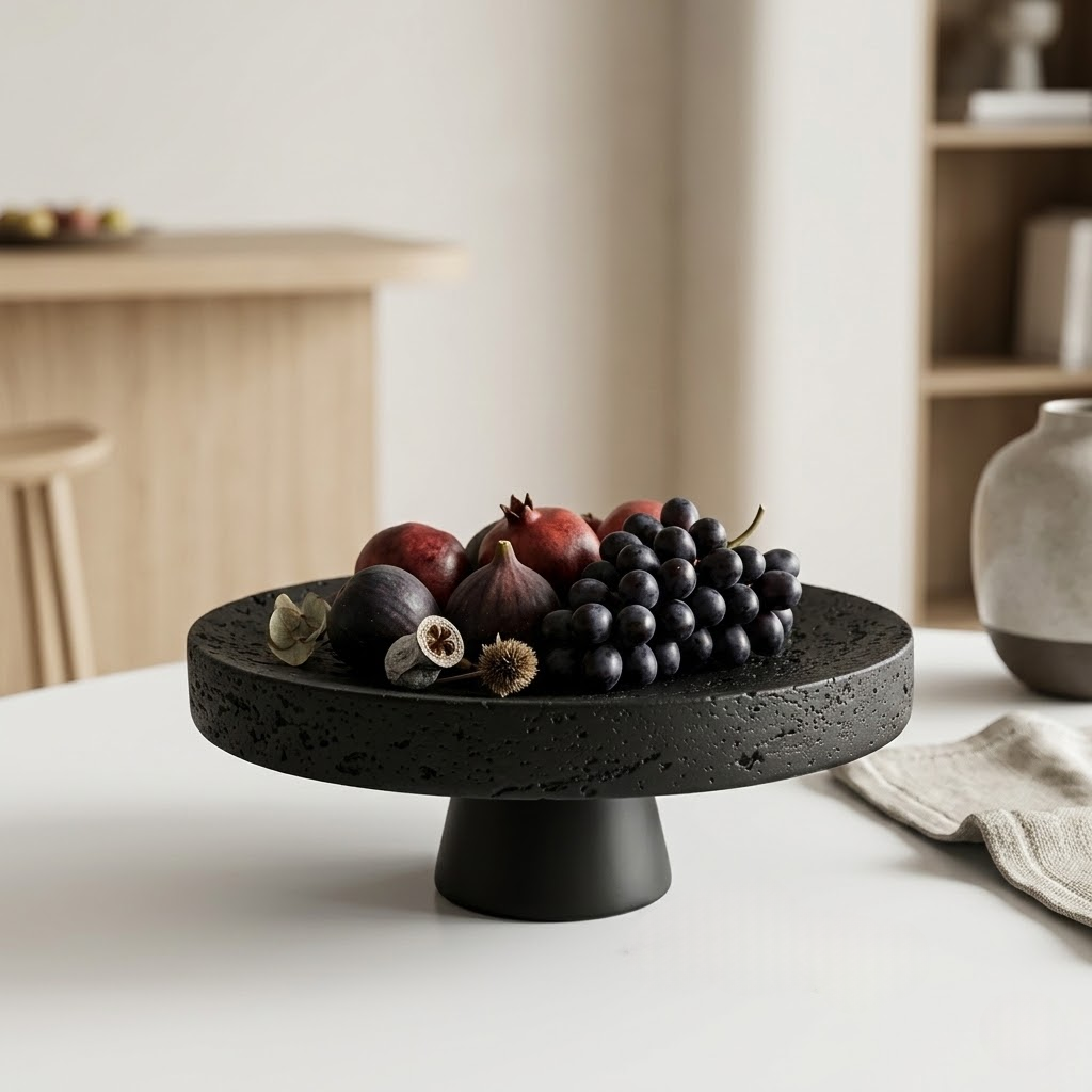 Vintage Faux Travertine Resin Decorative Tray