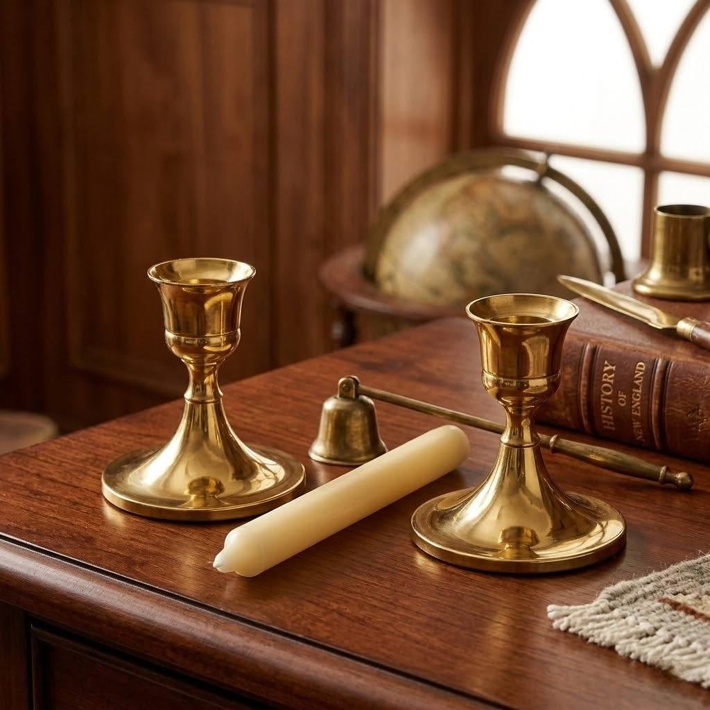 Elegant European Vintage Metal Candle Holder