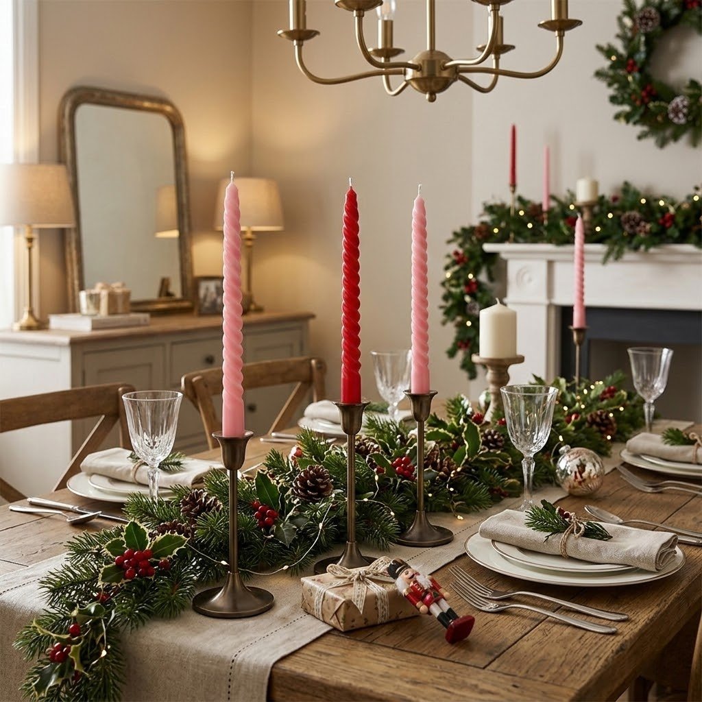 Spiral Taper Candles (Unscented & Smokeless)