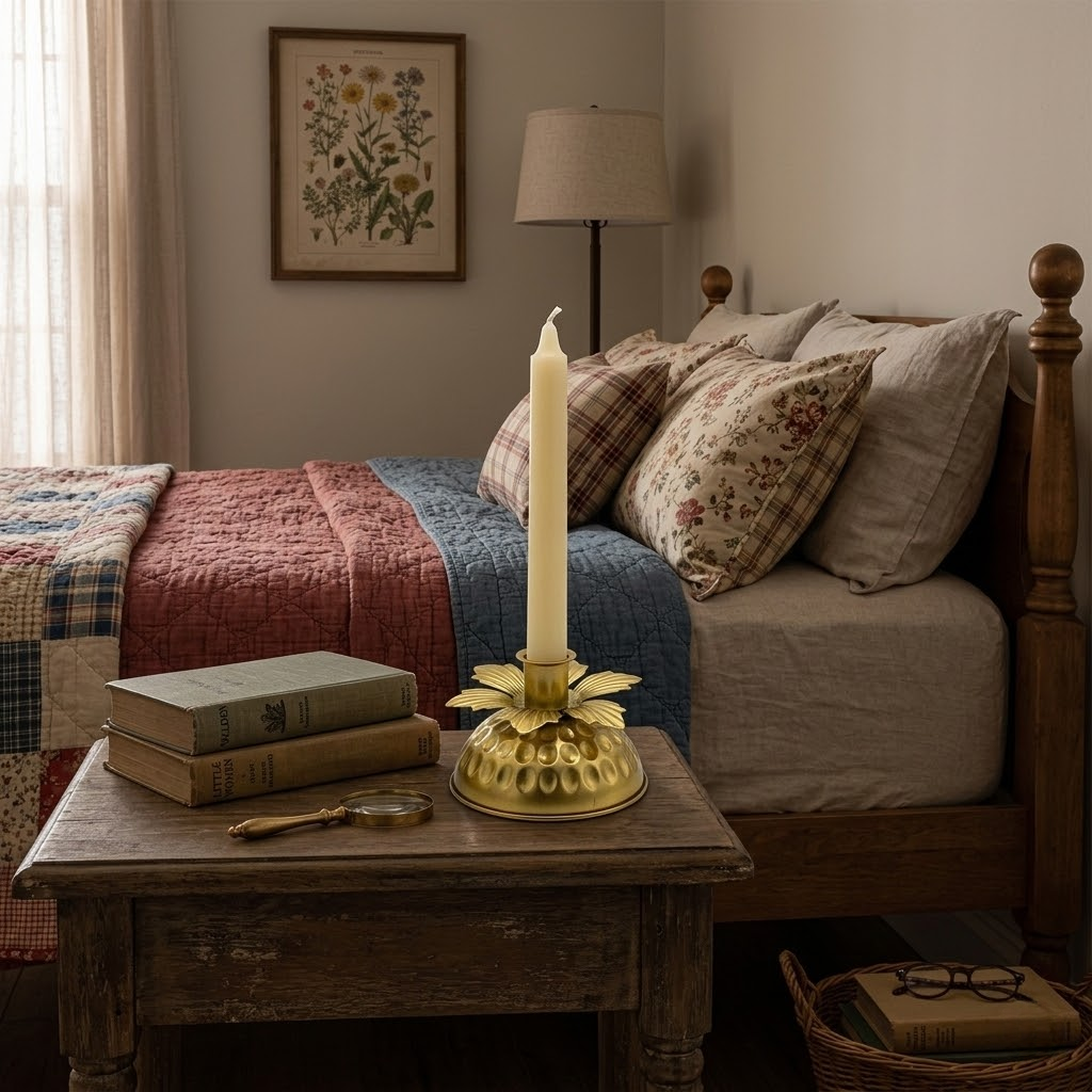 Nordic Vintage Hollow Metal Candlestick Ornament