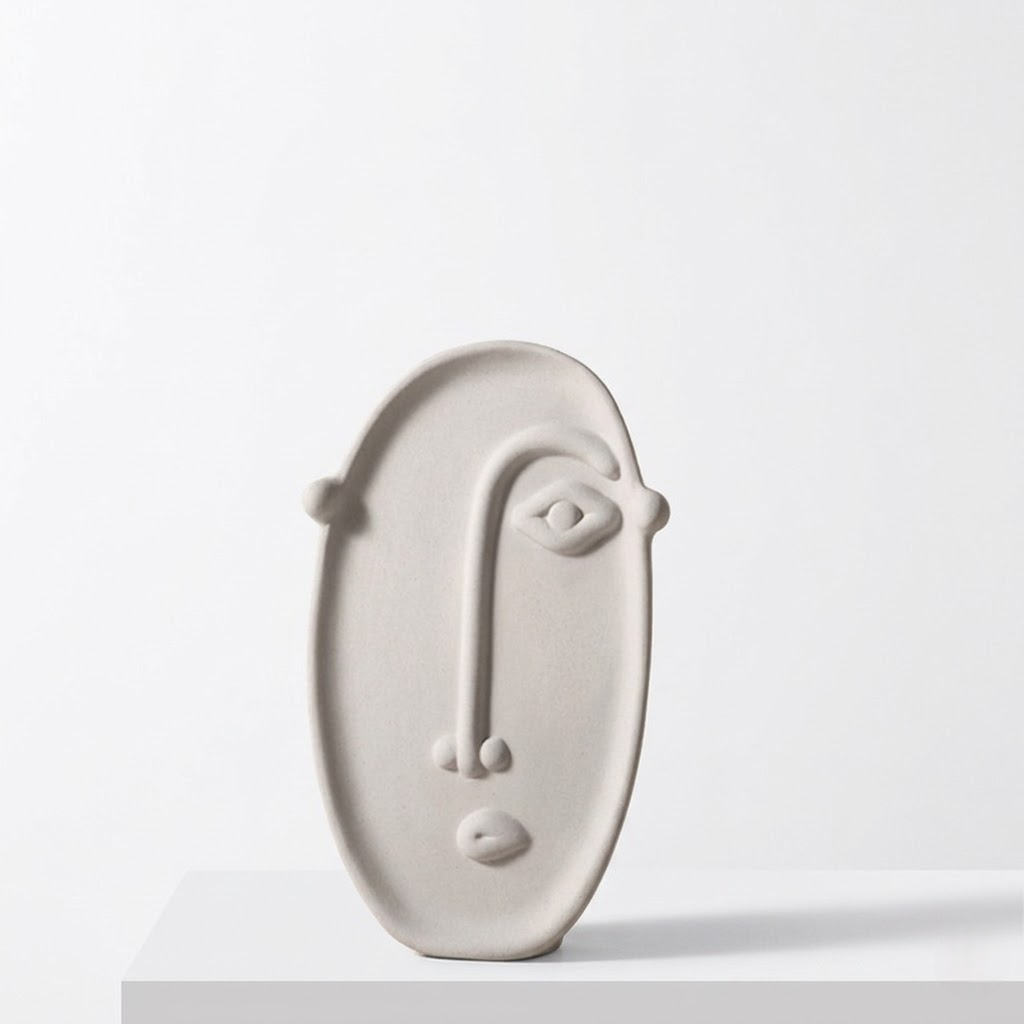 Artisanal Wabi-Sabi Ceramic Face Vase – Abstract Minimalist Home Decor