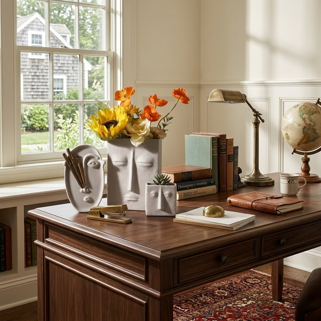 Artisanal Wabi-Sabi Ceramic Face Vase – Abstract Minimalist Home Decor